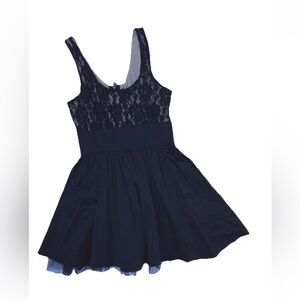 Twenty One Juniors S Black Lace Fit & Flare Mini Dress Sleeveless Holiday Party